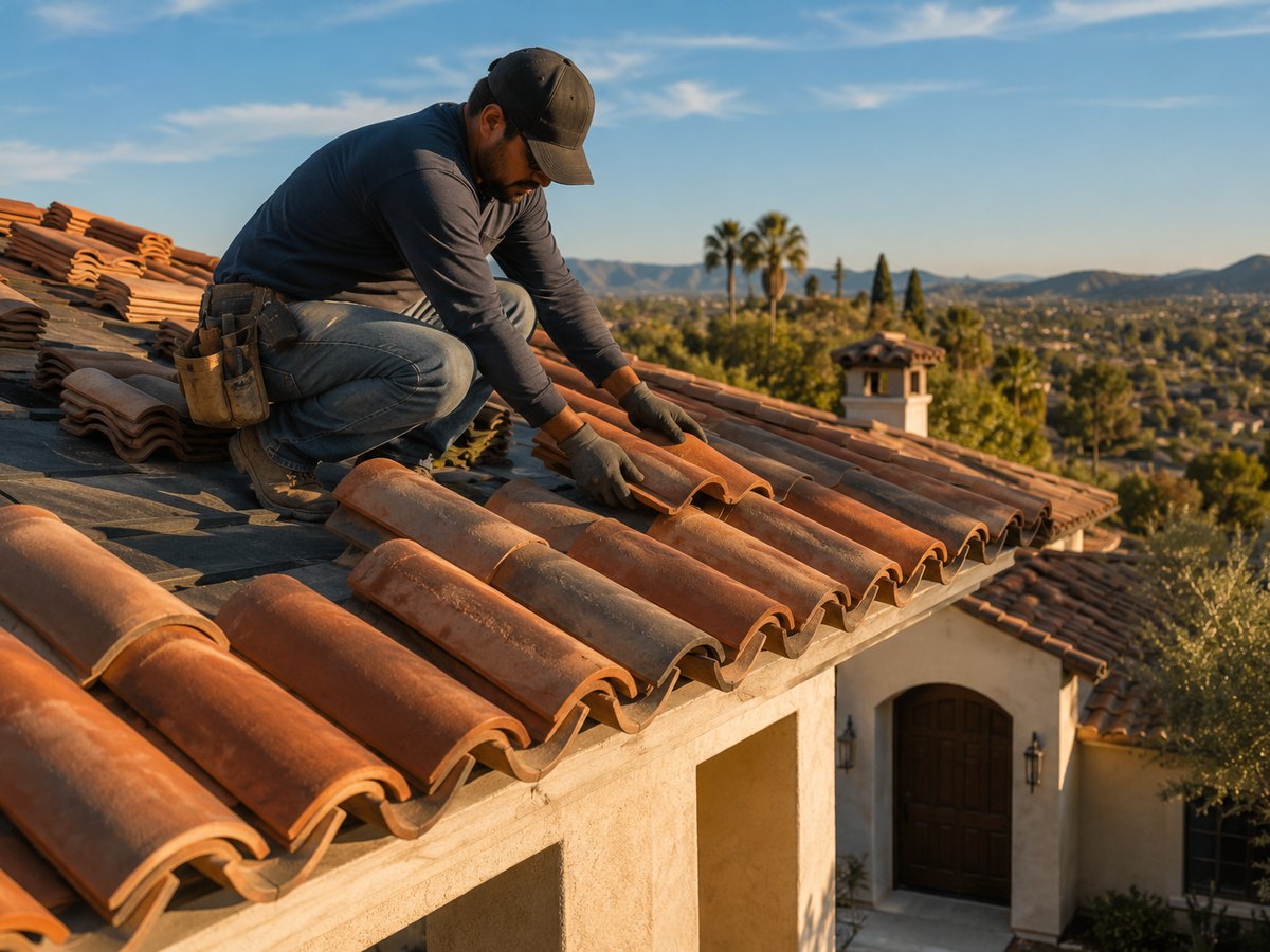 Completed Homestead Roofing Co. roof on a home in Lake Elsinore, California