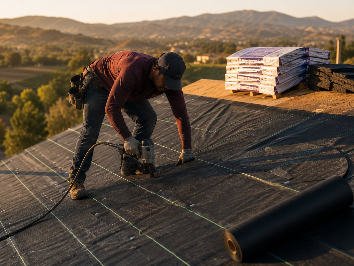 Completed Homestead Roofing Co. roof on a home in Menifee, California